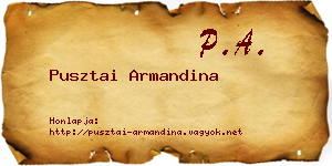 Pusztai Armandina névjegykártya